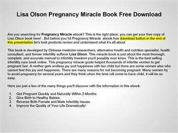 &quot;Pregnancy Miracle the Infertility Cure