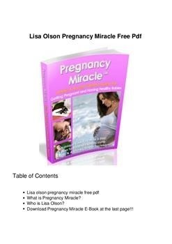 &quot;Pregnancy Miracle Pdf File